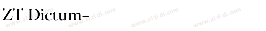 ZT Dictum字体转换